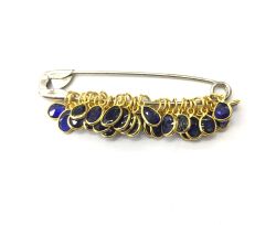  18K Solid Yellow Gold Pendant Studded With Natural Blue Sapphire Stone, (Fancy Shape), SGTAN-1104, Sold By 1 Pcs.
