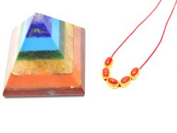 18K Solid Yellow Gold Oval Shape Bead With Natural Coral Stone- 8,50X6,00X6,00mm, SGTAN-1171, Sold By 1 Pcs.