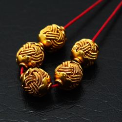 18K Solid Yellow Gold Fancy Fancy Oval Shape Spring Plain Finished 11,0X9,0mm Bead, SGTAN-0076, Sold By 1 Pcs.