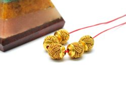 18K Solid Yellow Gold Fancy Oval Shape Spring Plain Finished 10,0X8,50mm Bead, SGTAN-0079, Sold By 1 Pcs.