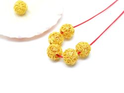 18K Solid Yellow Gold Roundel Shape Plain Wire 8X8,50mm Bead, SGTAN-0127, Sold By 1 Pcs.
