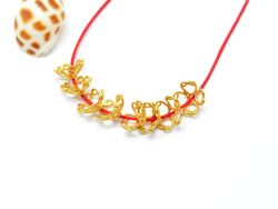 18K Solid Yellow Gold Flower Shape Plain Finished 9x4mm Bead, SGTAN-0225, Sold By 1 Pcs.