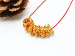 18K Solid Yellow Gold Flower Cap Shape Plain Finishing 11X5mm Bead, SGTAN-0233, Sold By 1 Pcs.