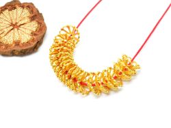 18K Solid Yellow Gold Flower Cap Shape Plain Finishing 11,4mm Bead, SGTAN-0235, Sold By 1 Pcs.