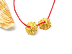 18K Solid Yellow Gold Flower Cap Shape Plain Finishing, 9X4 mm Plain Bead, SGTAN-0238, Sold By 1 Pcs.