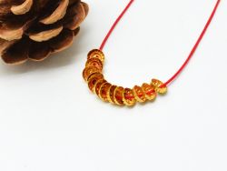 18K Solid Yellow Gold Caps Plain Shape Plain Finishing 6X2mm Bead, SGTAN-0250, Sold By 3 Pcs.