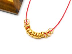 18k Solid Gold Round Shape Beads For DIY Jewellery Making, 5X1,8 mm Size, SGTAN-0475, Sold By 5 Pcs.