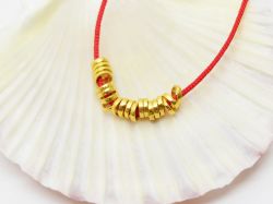 18K Solid Yellow Gold Round Shape Plain Finished, 3X0,7 mm Bead, SGTAN-0476, Sold By 10 Pcs.