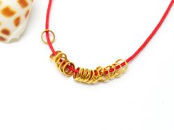18 Carat Solid Yellow Gold Beads With Round in Size  3,5X0,7 mm, SGTAN-0478, Sold By 10 Pcs.
