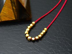 18k Solid Gold Square Shape Beads With  2,7X2,6 mm size, SGTAN-0485, Sold By 2 Pcs.