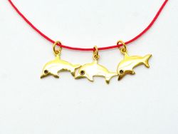 Solid 18k Gold Charm Pendant With Whale Shape Fish Beads,15X10X6,5X1 mm Pendant Finding, SGTAN-0502, Sold By 1 Pcs.