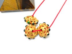 18K Solid Gold Bead, Handmade, Matt Finished Solid Gold Beads I Hydro Stone ,Beautiful Solid Gold Beads, SGTAN-0586, Sold By 1 Pcs.