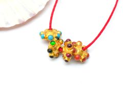  18K Solid  Yellow Gold Beads in Round Shape With 4X10mm Size  - SGTAN-0731, Sold By 1 Pcs.