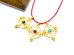 Handmade 18K Solid Gold Charm Pendant With 17X12X9mm Size   - SGTAN-0807, Sold By 1 Pcs.