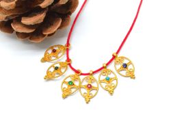  18K Solid Gold Charm Pendant  in Oval Shape With 16X9mm Size   - SGTAN-0808, Sold By 1 Pcs.