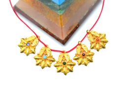 Fancy 18K Solid Gold Charm Pendant  With  20X17X4 mm Size   - SGTAN-0824, Sold By 1 Pcs.