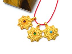 Handmade 18K Solid Gold Charm Pendant in 19X15X4mm Size   - SGTAN-0826, Sold By 1 Pcs.