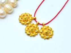  Handmade 18K Solid Gold Charm Pendant With 16X12.5X3.5 mm Size  - SGTAN-0838, Sold By 1 Pcs.