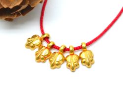  Handmade 18k Solid Gold Charm Pendant - 8X4X2mm Size  - SGTAN-0857 Sold By 2 Pcs