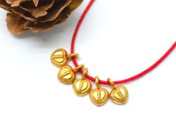 Beautiful  18k Solid Gold Charm Pendant in 5X7X2mm Size  - SGTAN-0859 Sold By 2 Pcs 
