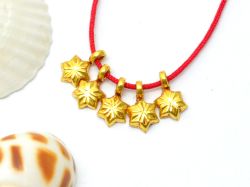  Handmade 18K Solid Gold Charm Pendant - 9X4X2mm Size  - SGTAN-0860, Sold By 1 Pcs.