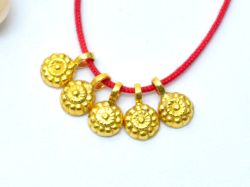  18k Solid Gold Charm Pendant - 7X5X2mm Size - SGTAN-0867 Sold by 2 Pcs 