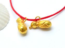  Handmade 18K Solid Gold Charm Pendant - Bottle in Shape , 12X8X5mm   - SGTAN-0878, Sold By 1 Pcs.