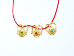 Stunning 18K Solid Gold Charm Pendant - 12X11X2mm Size  - SGTAN-0884, Sold By 1 Pcs.