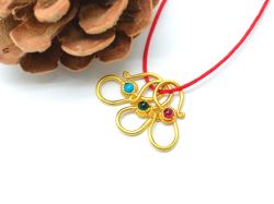  Clasp Studded With Hydro Stones. Amazingly Crafted S- Clasp Lock in 18k Solid Gold, Sold By 1pcs