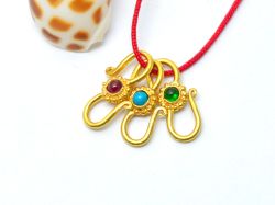 Gorgeous 18k Solid Yellow S-Clasp Lock Studded With Hydro Stones , Sold By 1pcs