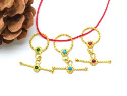 Stunning 18k Yellow Gold S- Clasp Studded with stones. Beautiful Handmade S- Clasp Lock 18k Solid Yellow Gold. Sold by 1pcs