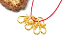 Handcrafted 18k Solid Yellow Gold Fancy S-Clasp Lock in Shiny Finish. 15X8X3 mm Beautiful S- Clasp in 18k Solid Gold. Sold By pcs