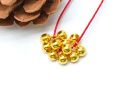 Beautiful 18k Solid Yellow Gold Round Charm Pendent. 8X5mm Handmade 18k Gold Charm Pendent in Shiny Finish. Sold By 1 pcs
