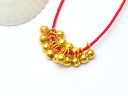 Amazingly Handmade 18k Solid Yellow Gold Round Charms in Shiny Finish. 5X3mm Beautiful Charm in 18k Solid Gold, (Sold By 4 Pcs)