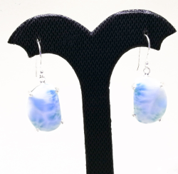 925 sterling silver Larimar Earring, Larimar Jewellery 