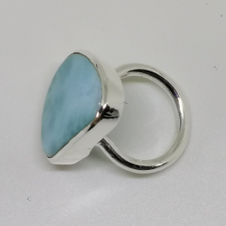Handmade 925 Sterling Silver Ring Jewelry - Blue Gemstone Ring