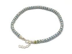 Light Blue Chalcedony 925 Sterling Silver Bracelet - 17cm+3cm Silver Bracelet